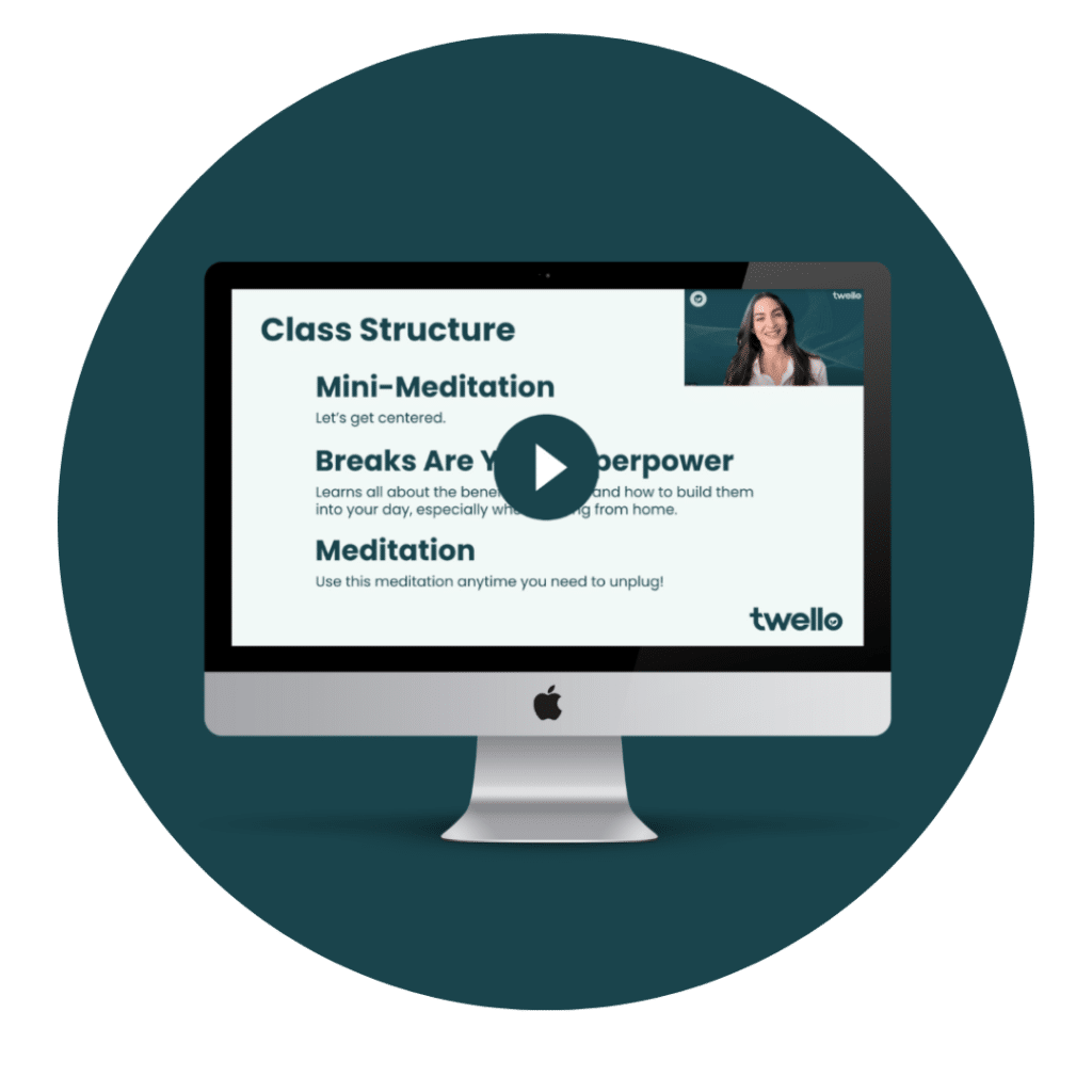 Virtual Corporate Wellness Class Sample Preview