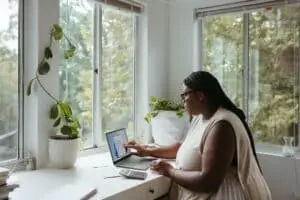 employee working from home